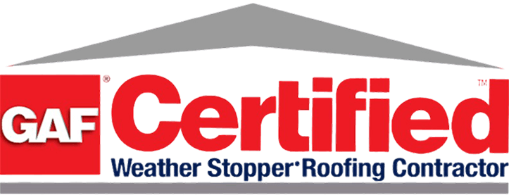 GAF Certified Weather Stopper Roofing Contractor logo.